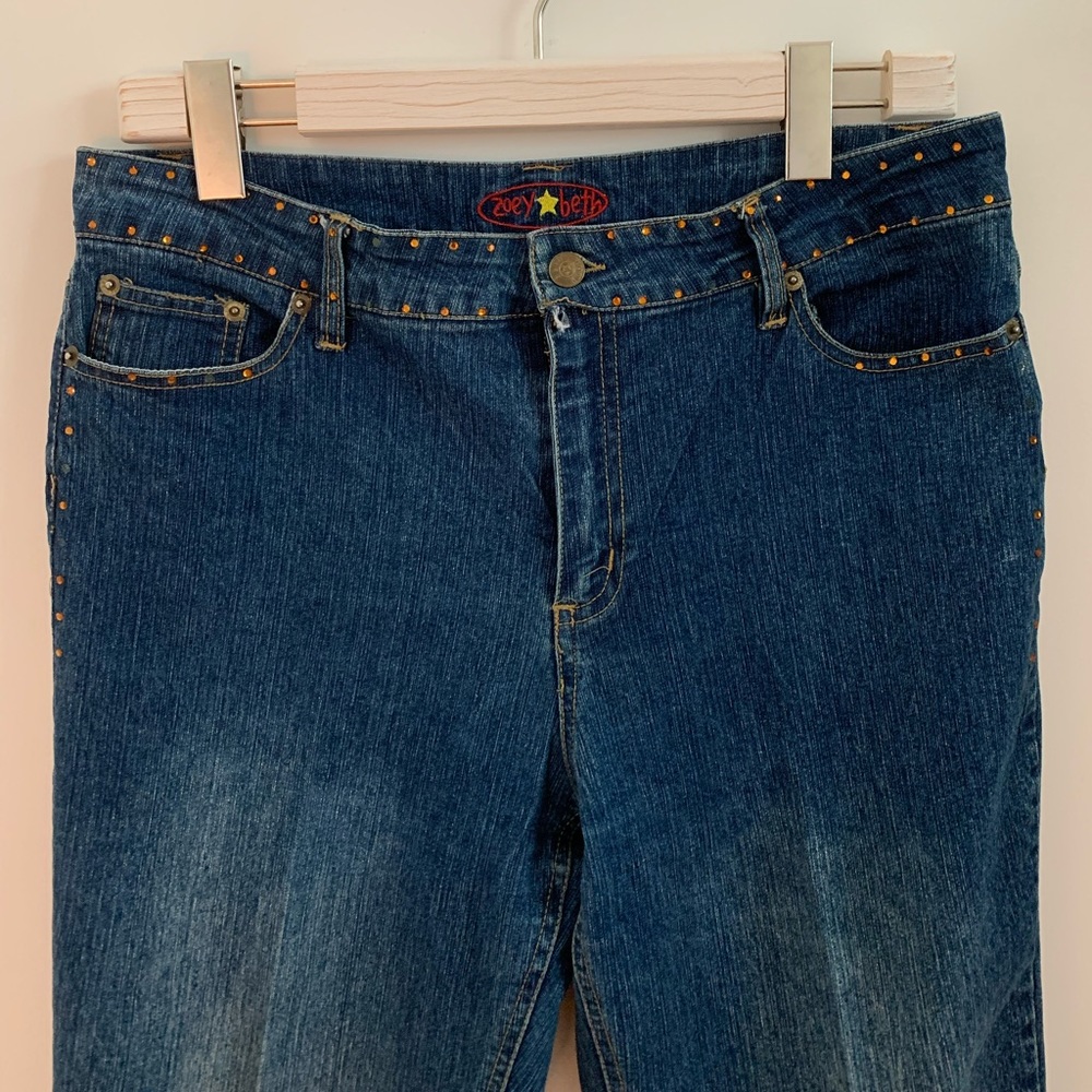 zoey beth rhinestone studded jeans